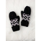 Black & Speckled Mittens Accessories- Mittens PANACHE