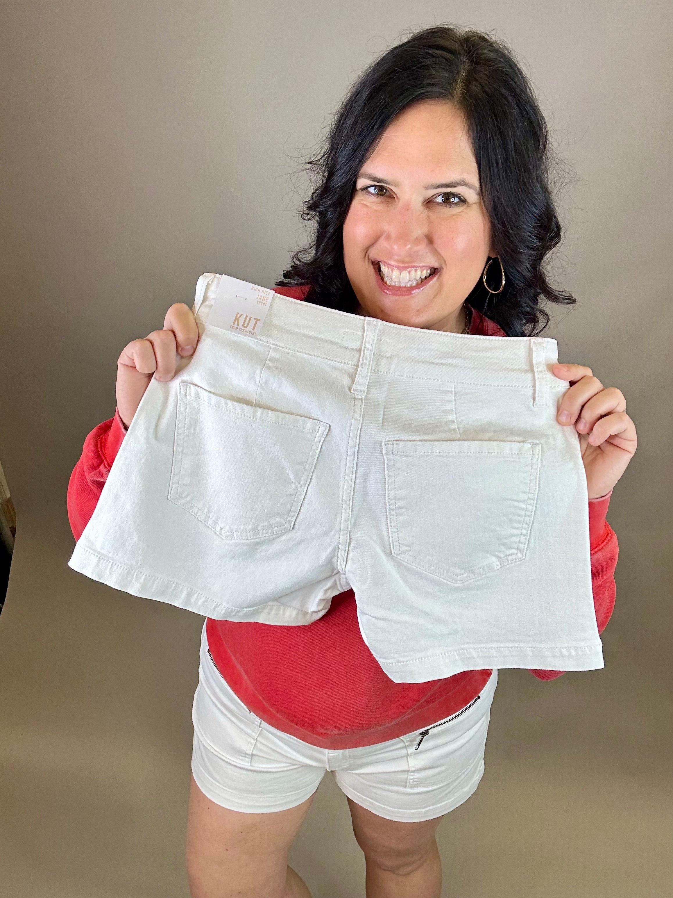 Optic White Jane Shorts Bottoms - Shorts KUT FROM THE KLOTH