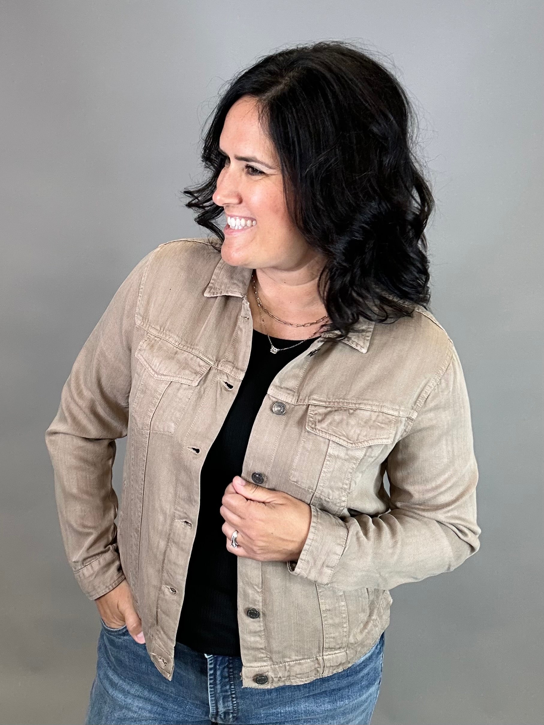 Taupe Jackie Jacket Outerwear- Jackets THREAD & SUPPLY