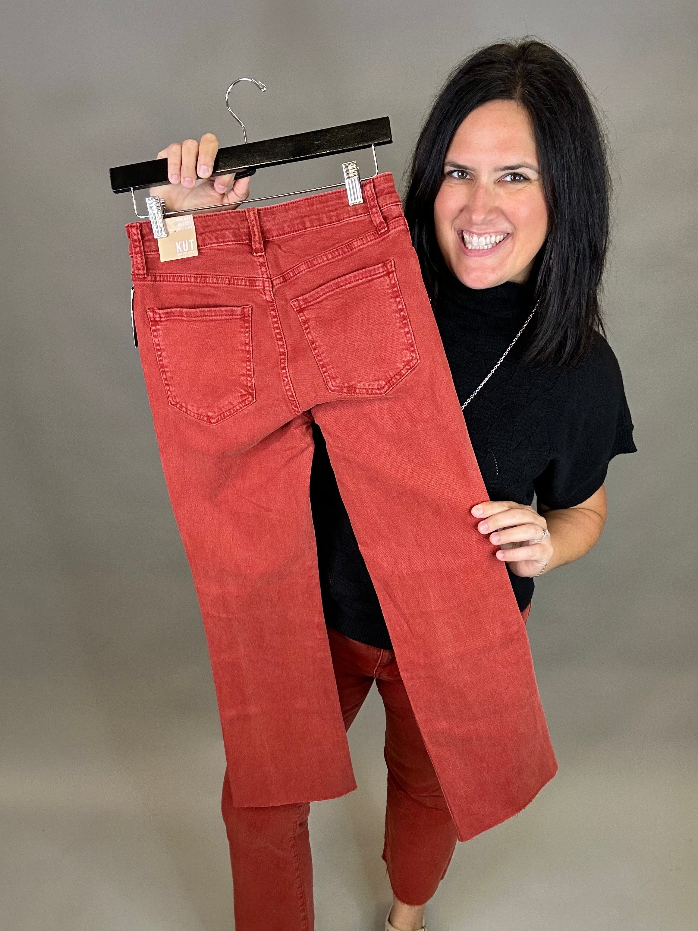 Paprika Kelsey Ankle Flare Jeans Bottom- Pants KUT FROM THE KLOTH