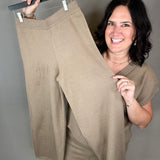 Mocha Wide Leg Sweater Pants