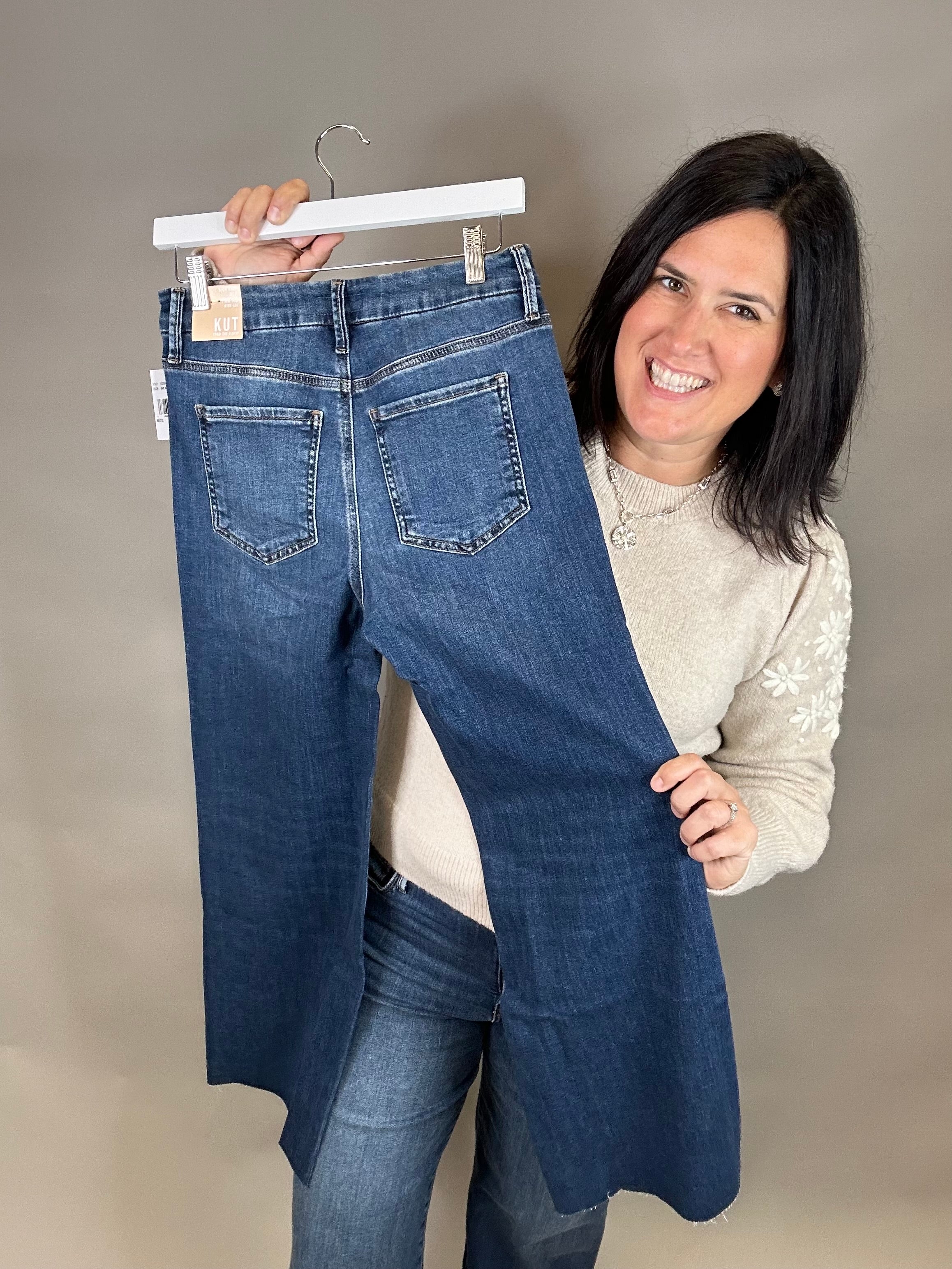 Inexhaustible Dark Wash Meg Jeans Bottom- Pants KUT FROM THE KLOTH