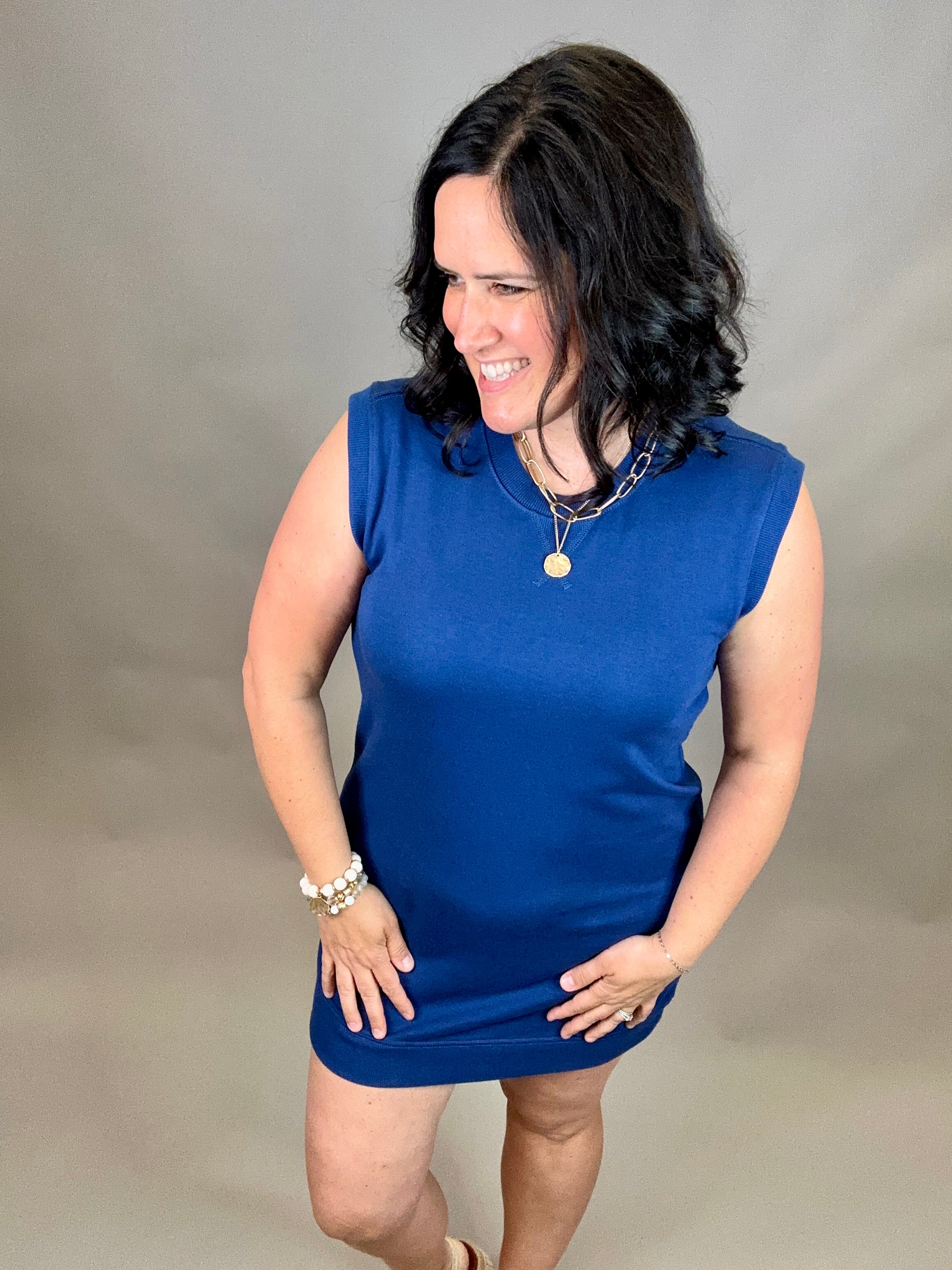 Navy Peony Paulie Dress Dresses THREAD & SUPPLY