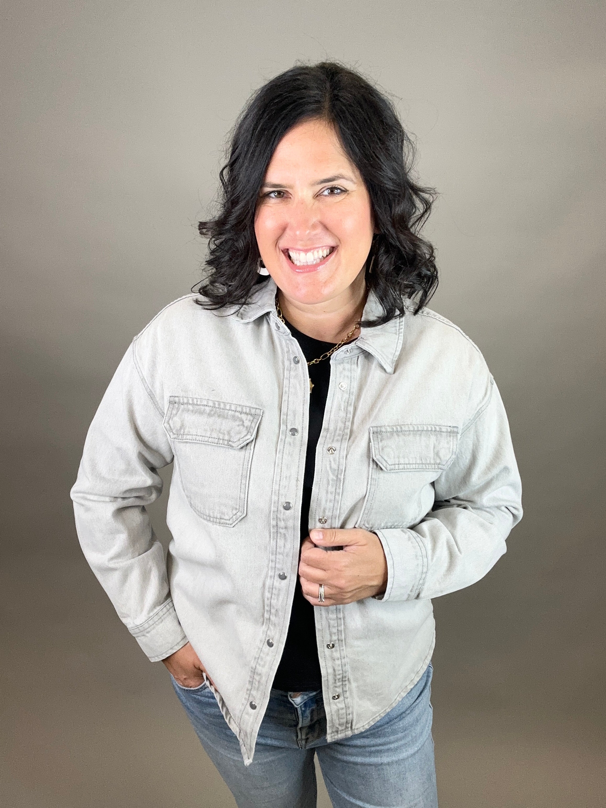 Grey Wash Etta Shirt Tops - Button Ups THREAD & SUPPLY
