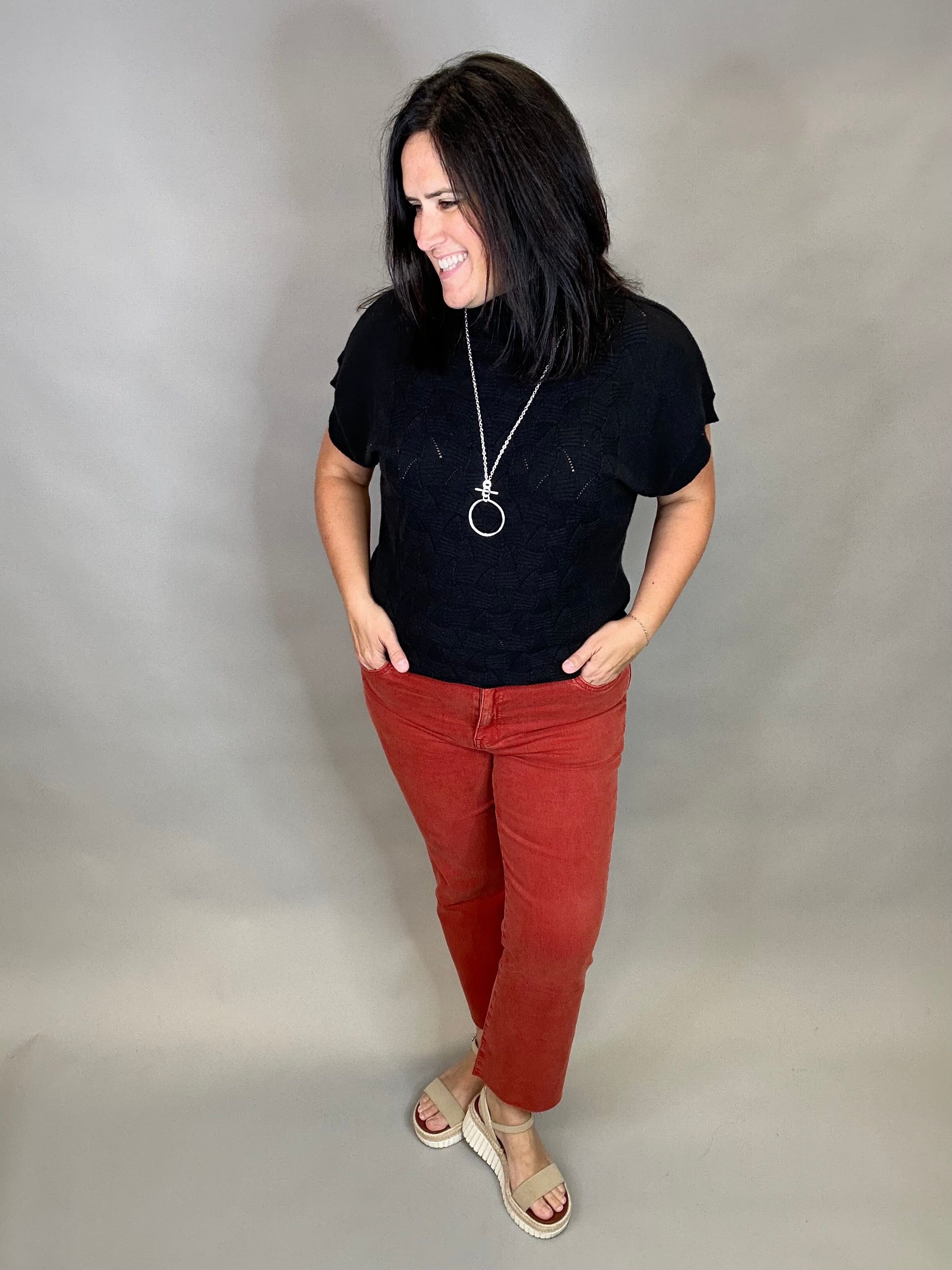 Paprika Kelsey Ankle Flare Jeans Bottom- Pants KUT FROM THE KLOTH