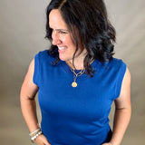 Navy Peony Paulie Top Top - Sweatshirt THREAD & SUPPLY