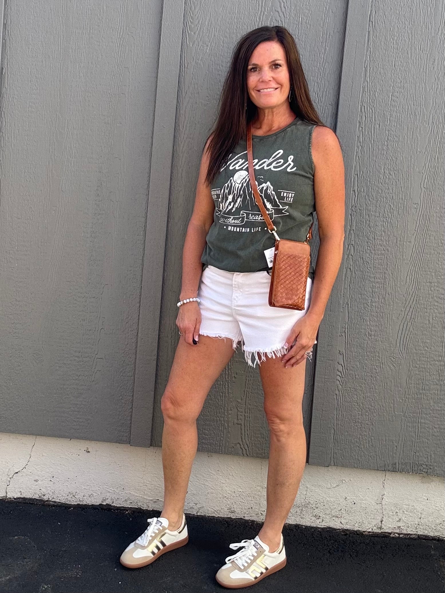 Olive Wander Breathe Deeply Tank Tops- Tanks HRT and LUV