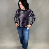Dark Crop Wide Leg Jeans Bottom- Pants RISEN