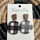 Dark Chocolate Plaid Earrings Jewelry - Earrings Timber & Clay