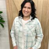 Dusty Teal and Tan Plaid Markus Button Up Tops - Button Ups PANACHE