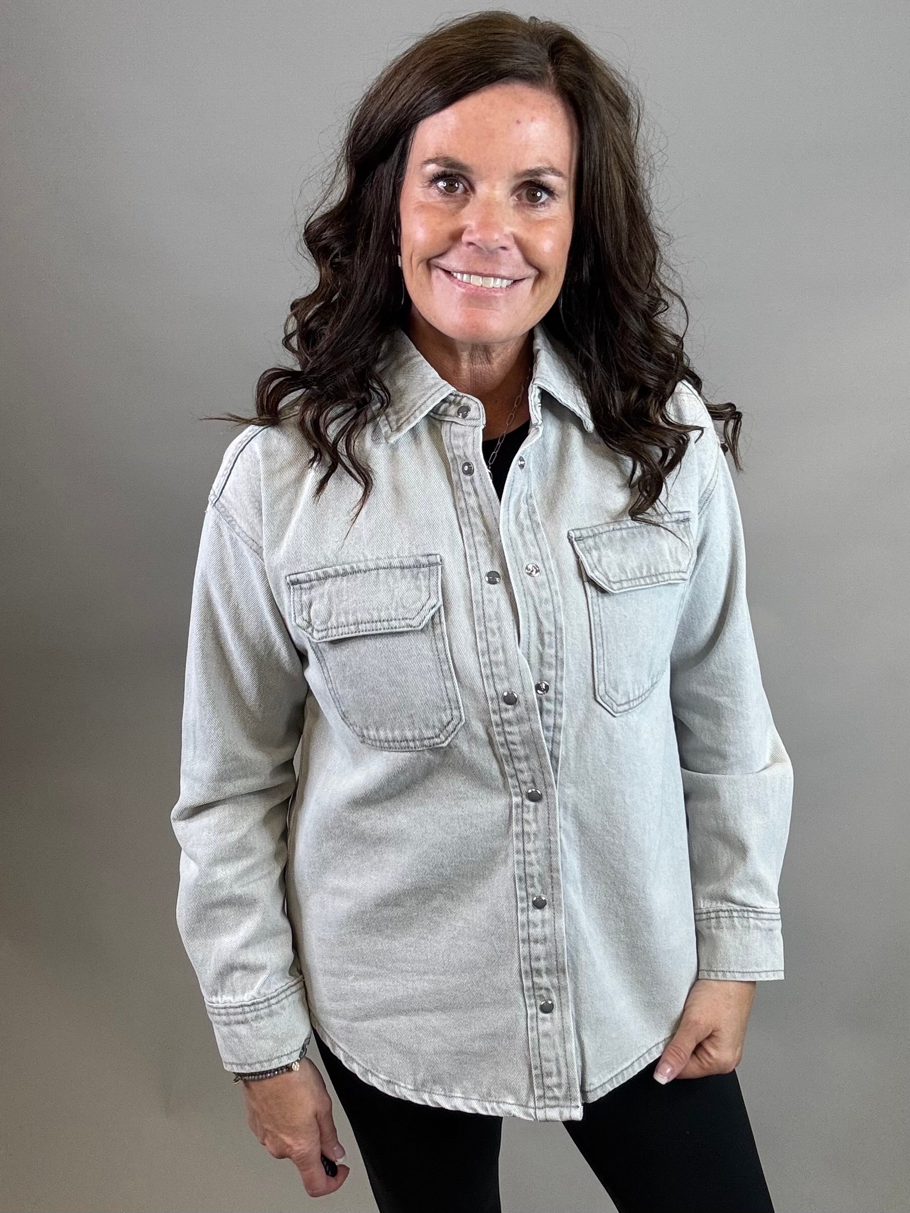 Grey Wash Etta Shirt Tops - Button Ups THREAD & SUPPLY