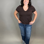 Dark Ankle Wide Cuffed Jeans Bottom- Pants RISEN