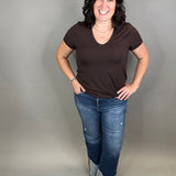 Dark Ankle Wide Cuffed Jeans Bottom- Pants RISEN