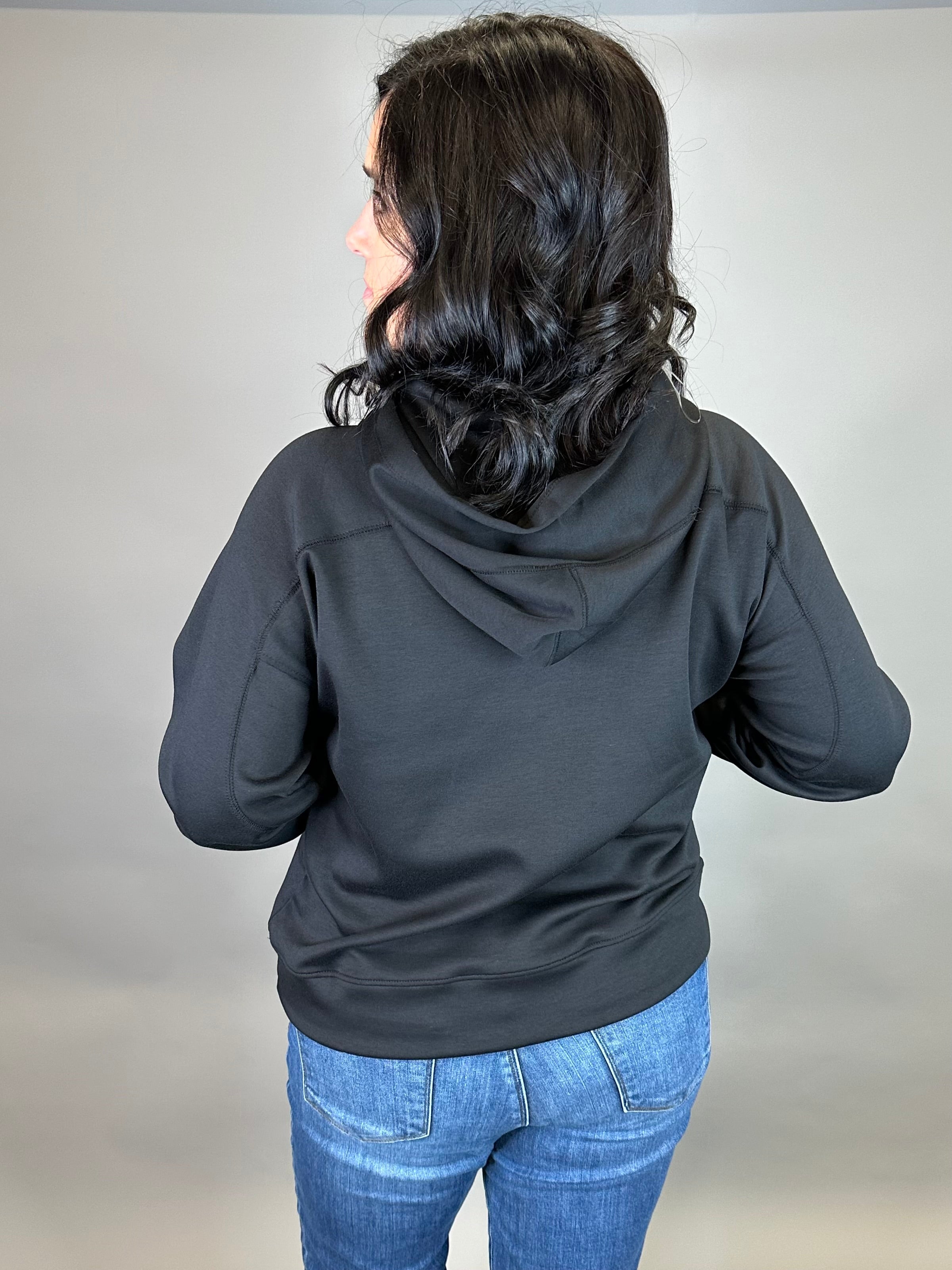Black Seaside Hoodie Tops- Sweatshirts DEAR SCARLETT