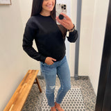 Black Radlie Fleece Sweatshirt Top - Sweatshirt MONO B