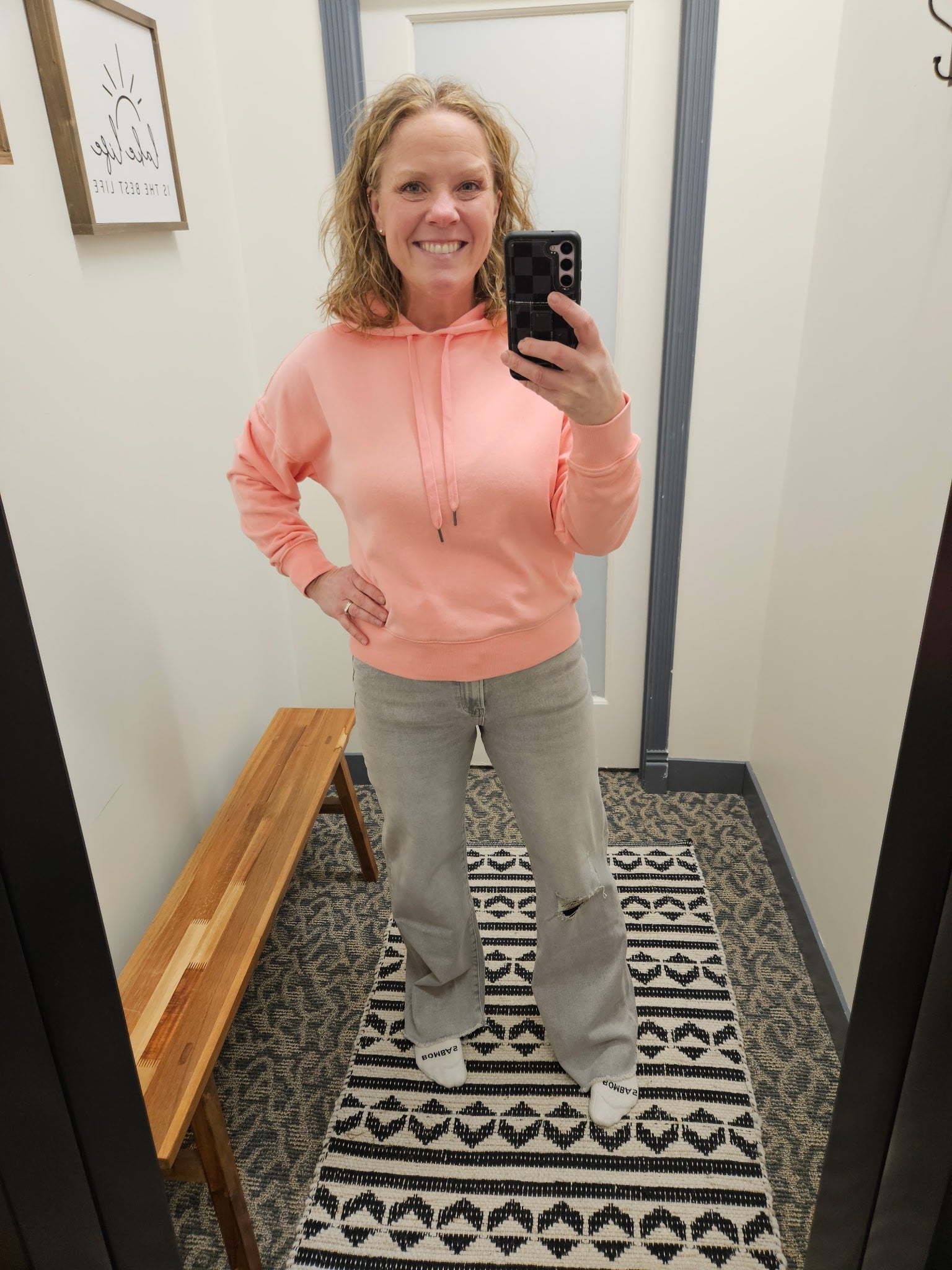 Geranium Pink Avalon Hoodie Tops- Sweatshirts THREAD & SUPPLY