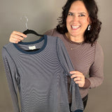 Navy Ivory Stacy Top