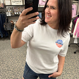 America Lake Girl Flag Top - Tee LAKEGIRL