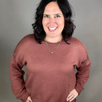 Burlwood Studded Sweater Top - Sweater WISHLIST