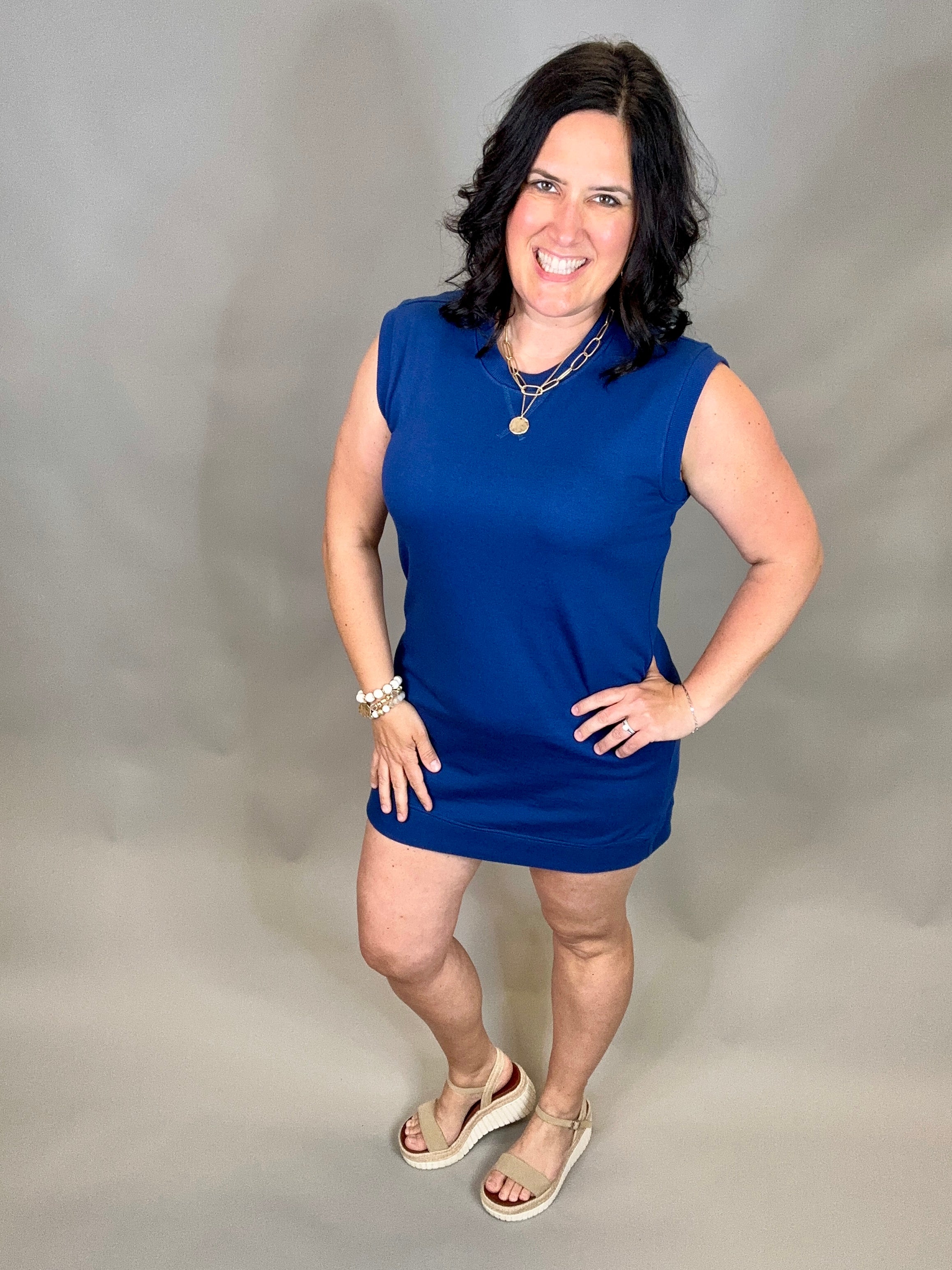 Navy Peony Paulie Dress Dresses THREAD & SUPPLY