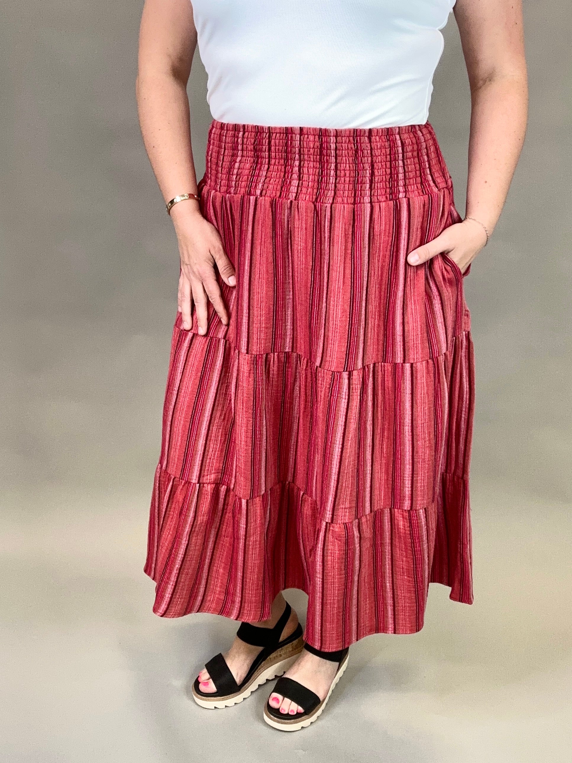 Lavina Midi Skirt Bottom- Skirt FLAG AND ANTHEM