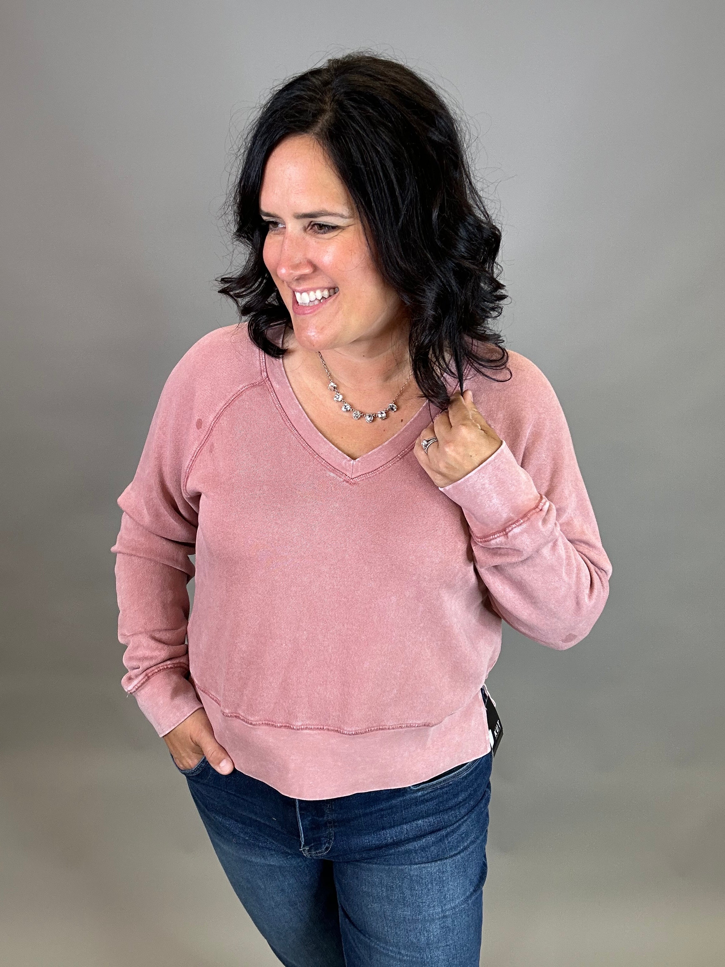 Ash Rose Zane Sweatshirt Top - Sweatshirt THREAD & SUPPLY
