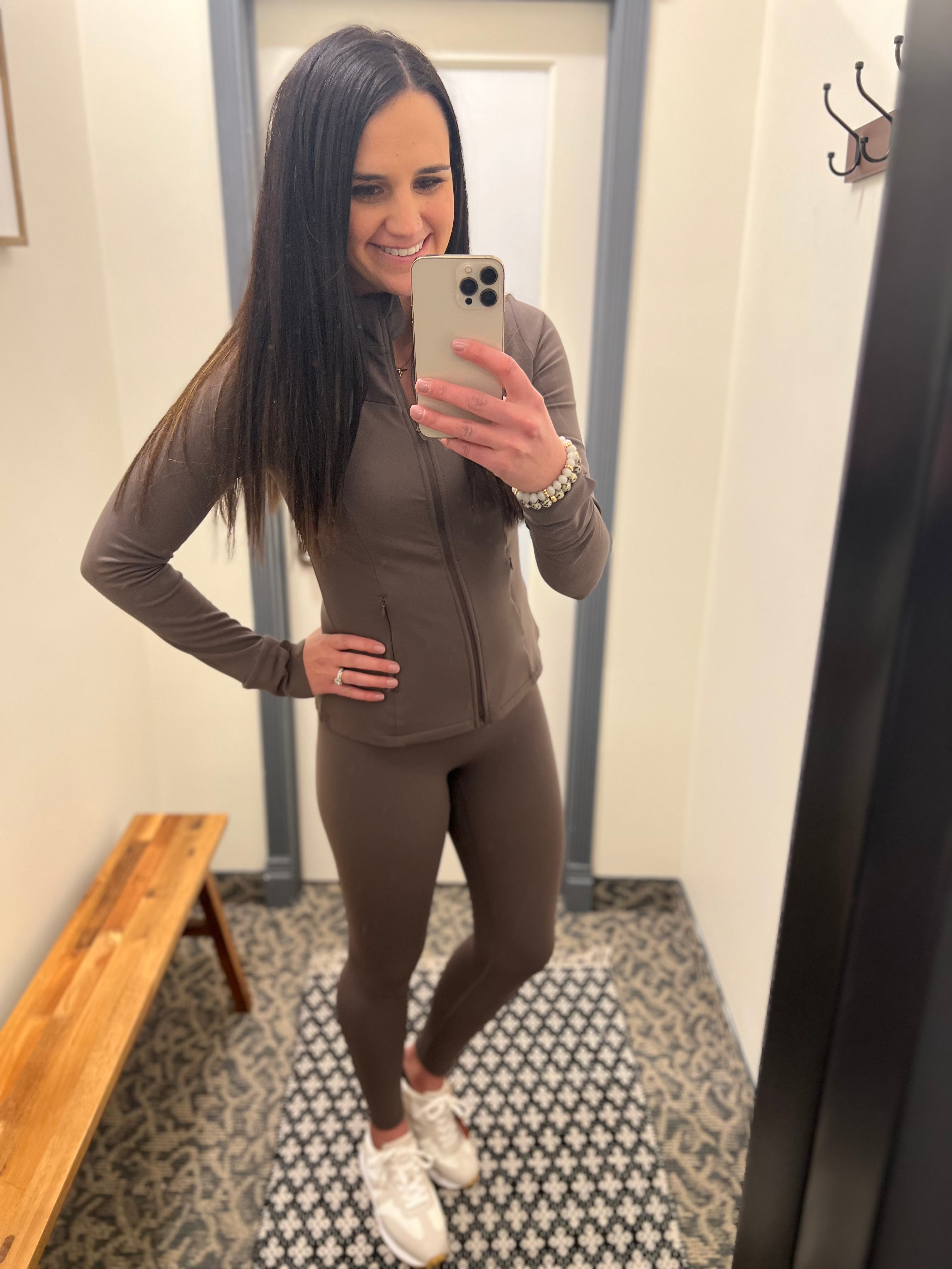 Mocha Fleece Lined Leggings Bottoms- Leggings MONO B