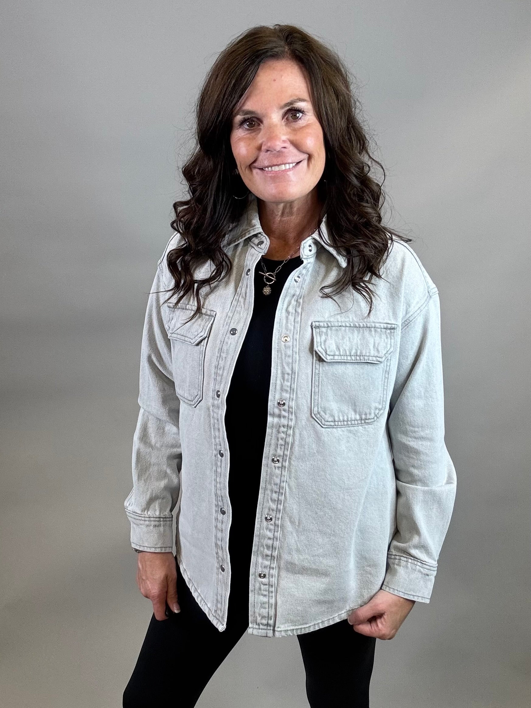 Grey Wash Etta Shirt Tops - Button Ups THREAD & SUPPLY