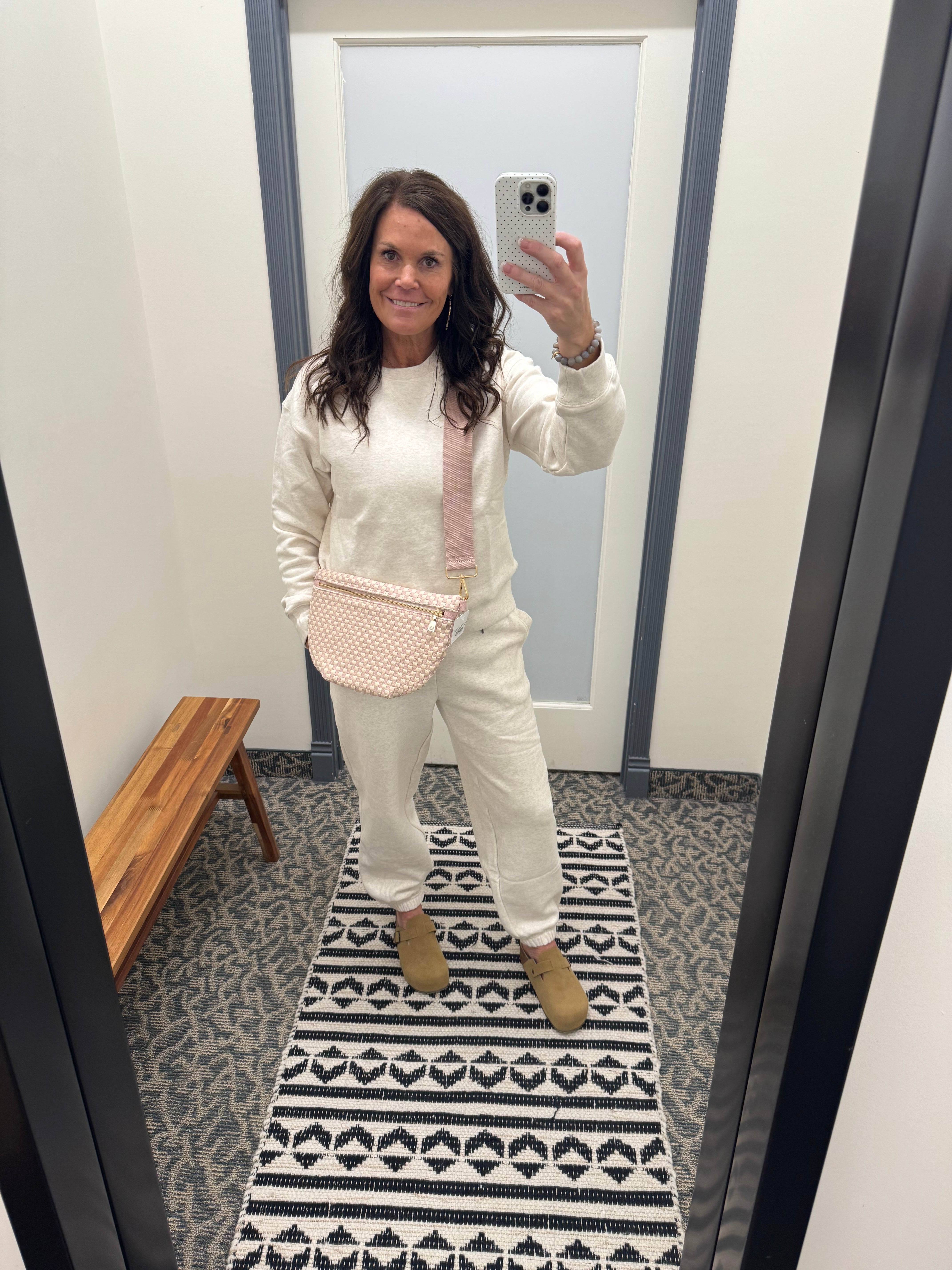 Heather Oatmeal Serenity Fleece Joggers Bottoms- Joggers THREAD & SUPPLY