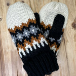 Cream, Rust, Black & Grey Mittens Accessories- Mittens PANACHE