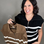 Brown Ivory Stella Sweater Top - Sweater THREAD & SUPPLY