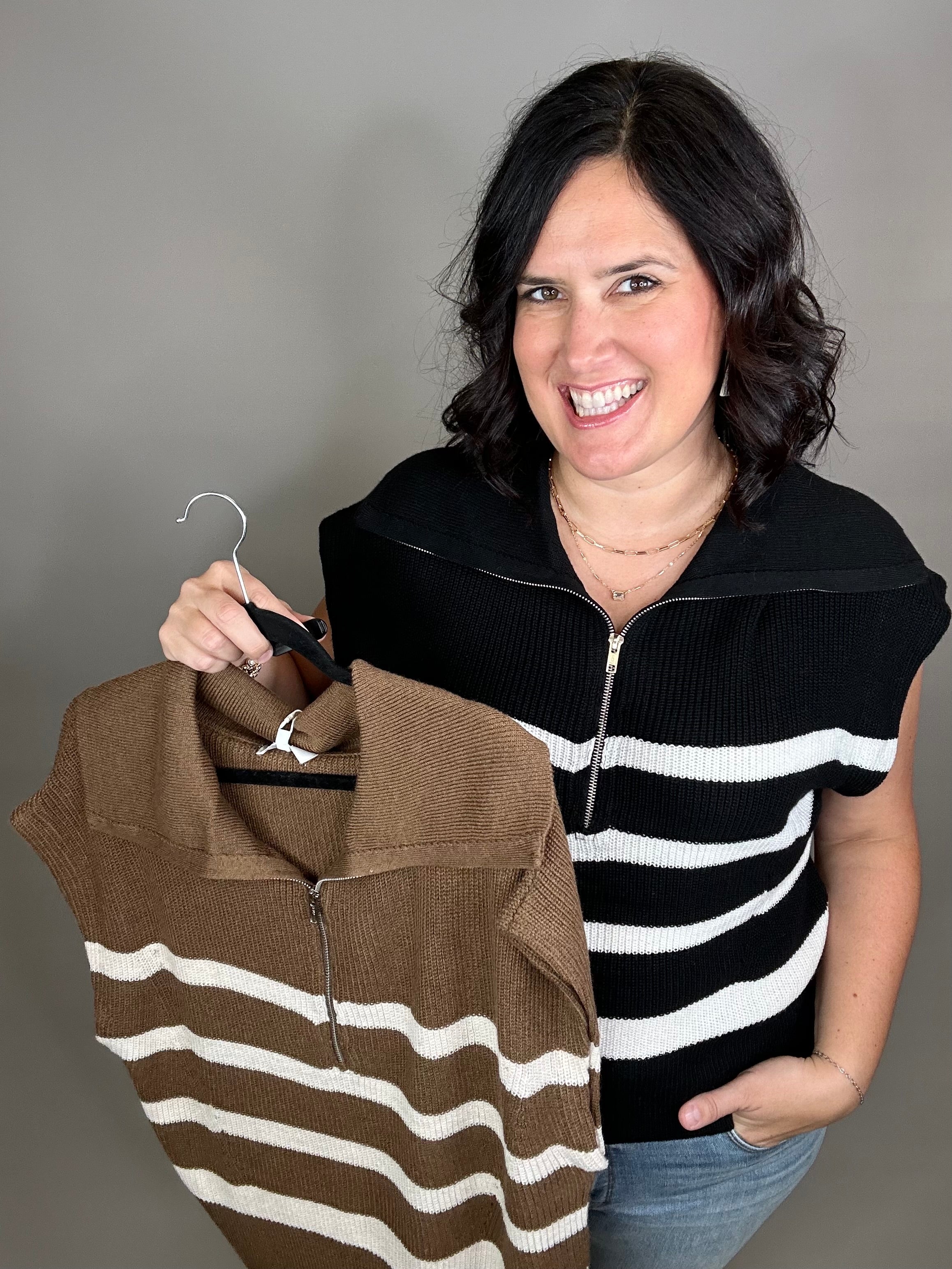 Brown Ivory Stella Sweater Top - Sweater THREAD & SUPPLY