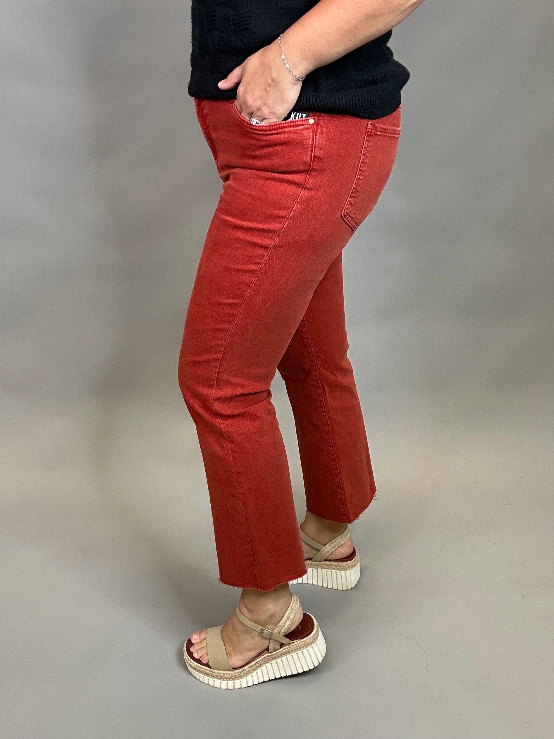 Paprika Kelsey Ankle Flare Jeans Bottom- Pants KUT FROM THE KLOTH