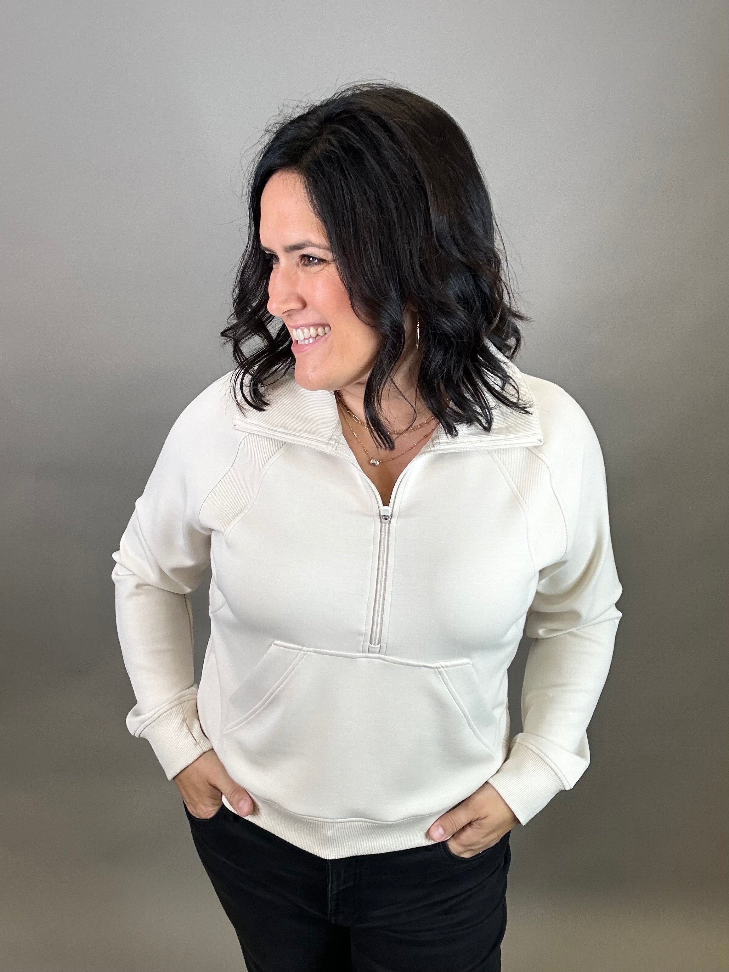 Limestone Caroline Pullover Top - Sweatshirt THREAD & SUPPLY