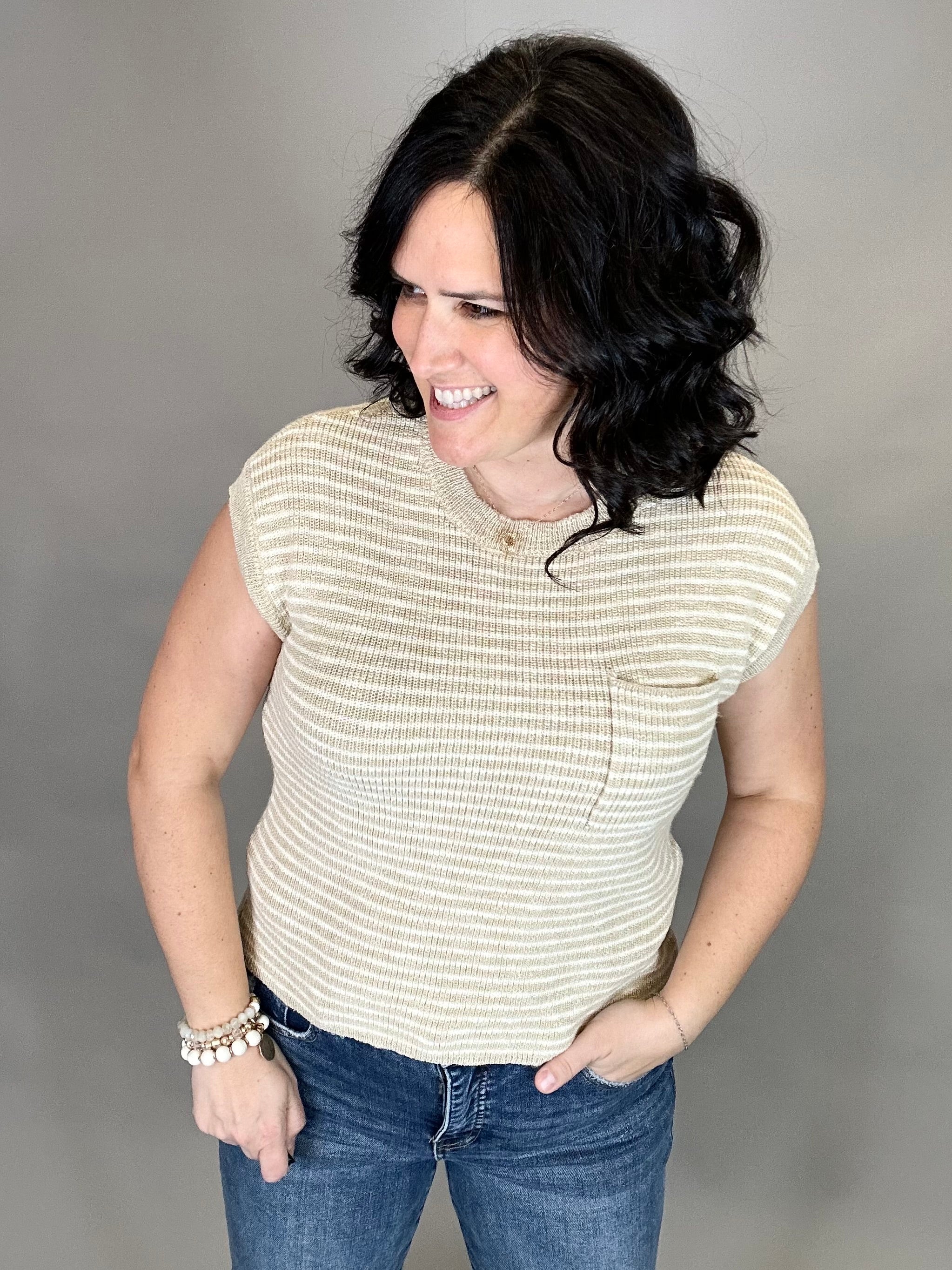 Beige Ivory Andie Top Tops- Blouses THREAD & SUPPLY