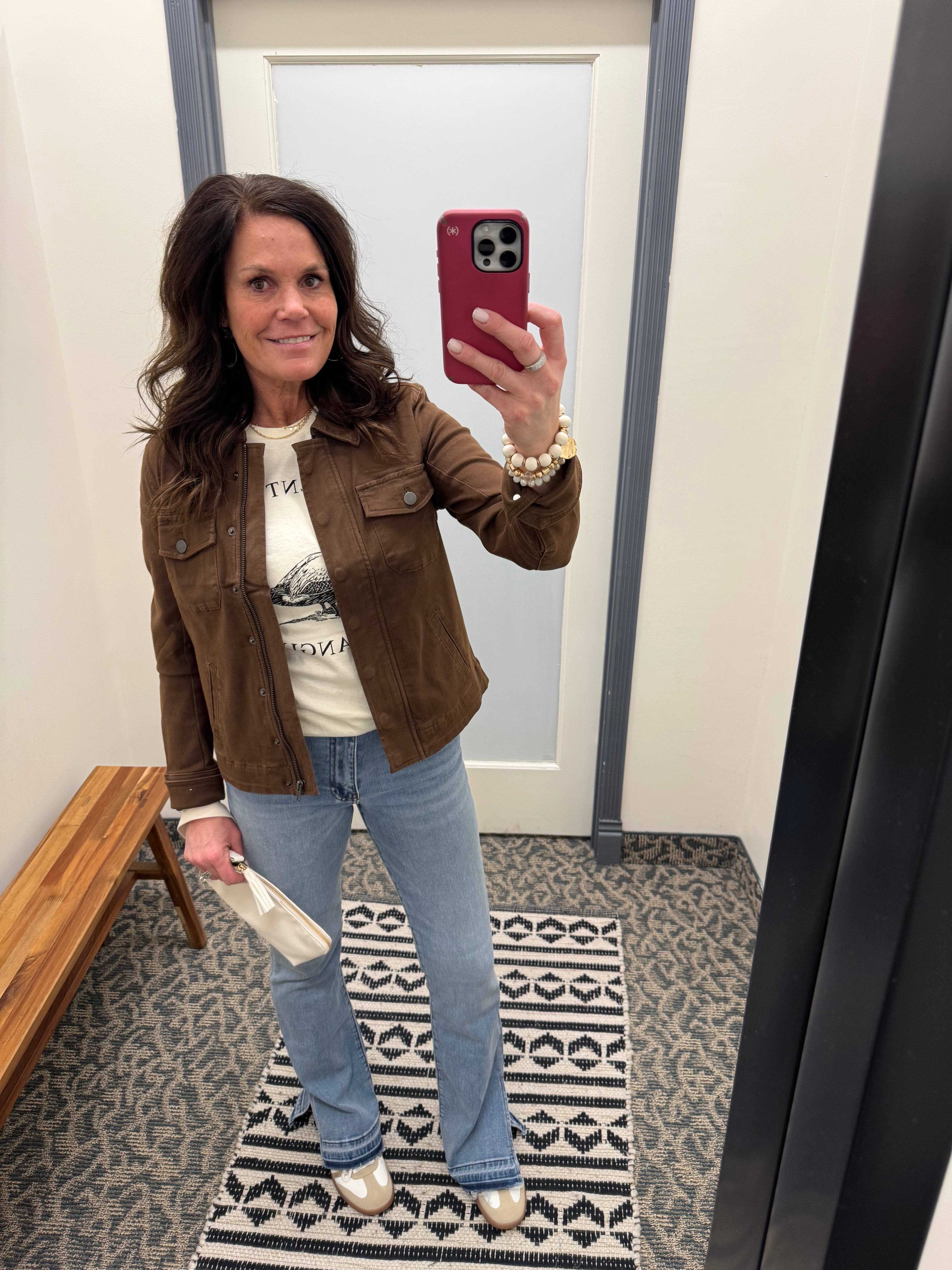 Chocolate Amanda Boxy Jacket (Kut) Outerwear- Jackets KUT FROM THE KLOTH