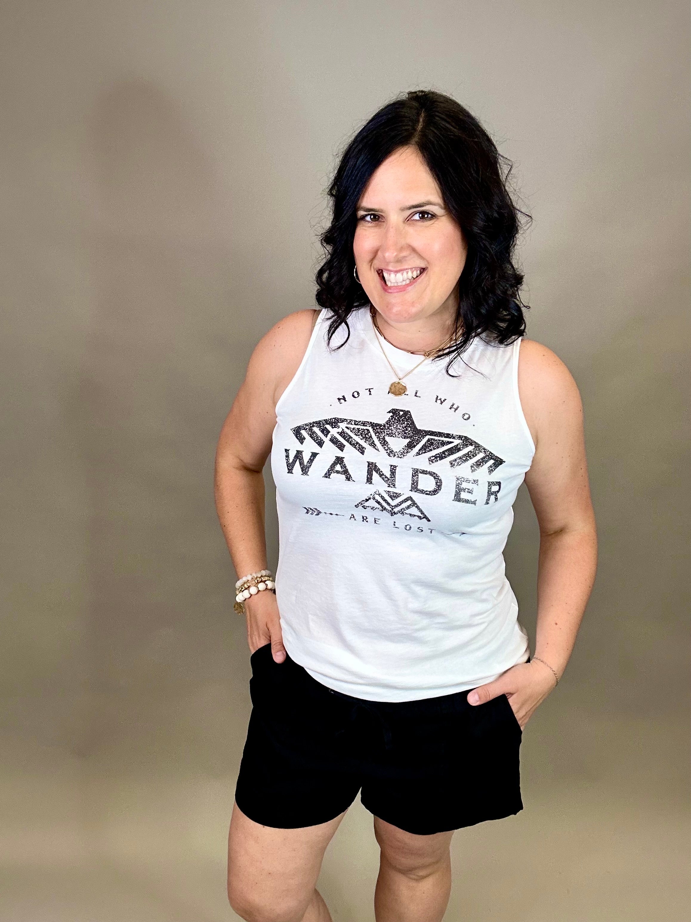 White Wander Tank Tops- Tanks HRT and LUV