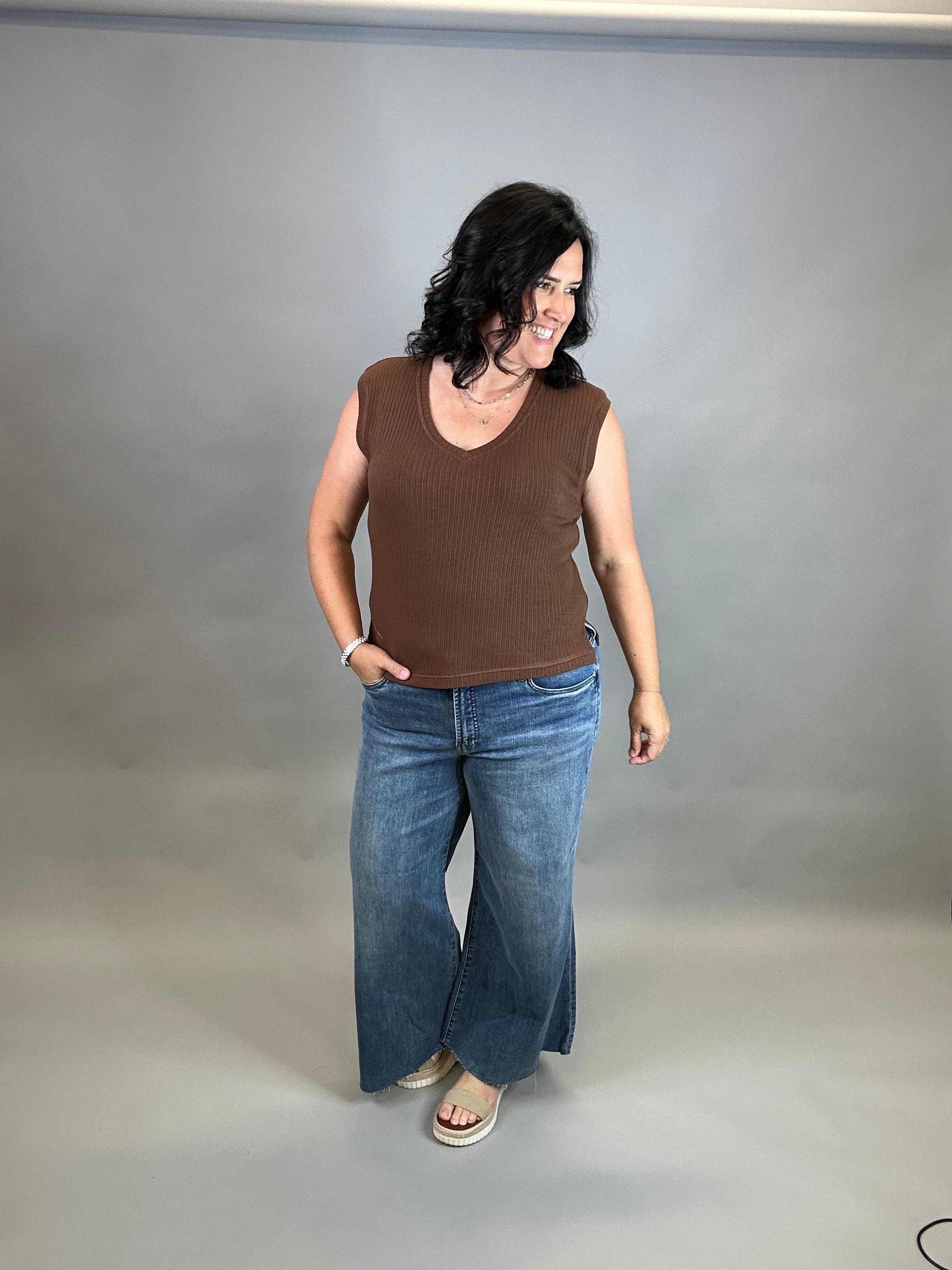 Brown Misty Top Tops- Blouses THREAD & SUPPLY