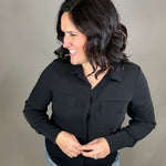 Black Janessa Shirt Tops - Button Ups THREAD & SUPPLY