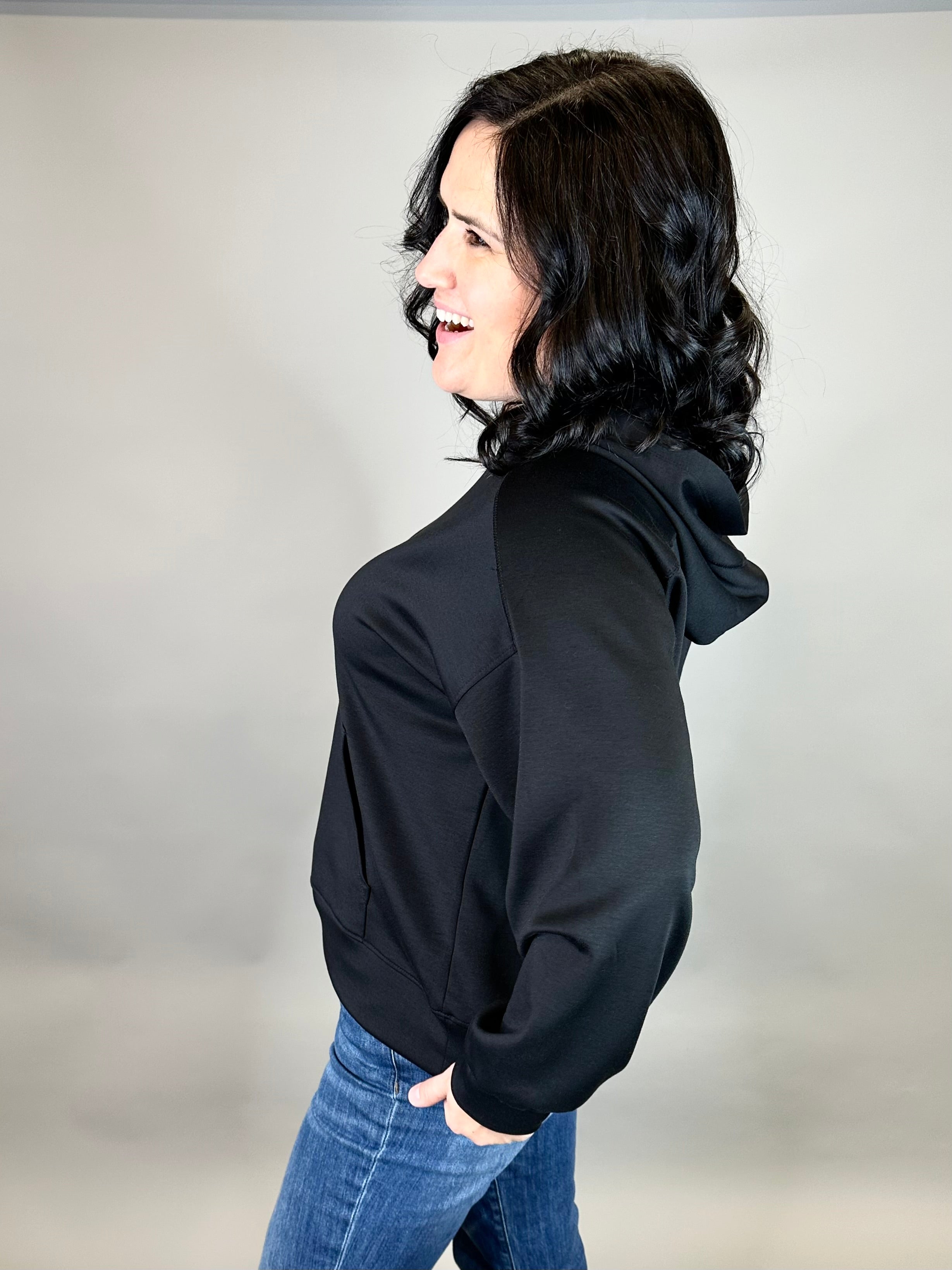 Black Seaside Hoodie Tops- Sweatshirts DEAR SCARLETT
