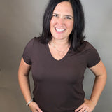 Coffee Bean Tatiana Tee Top - Tee THREAD & SUPPLY