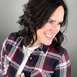Ruby Navy Plaid Cassian Shirt