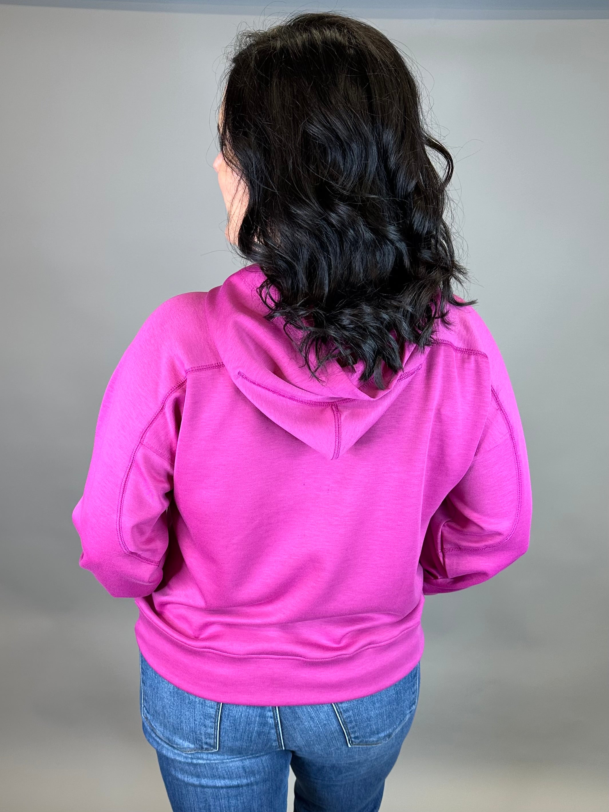 Magenta Seaside Hoodie Tops- Sweatshirts DEAR SCARLETT