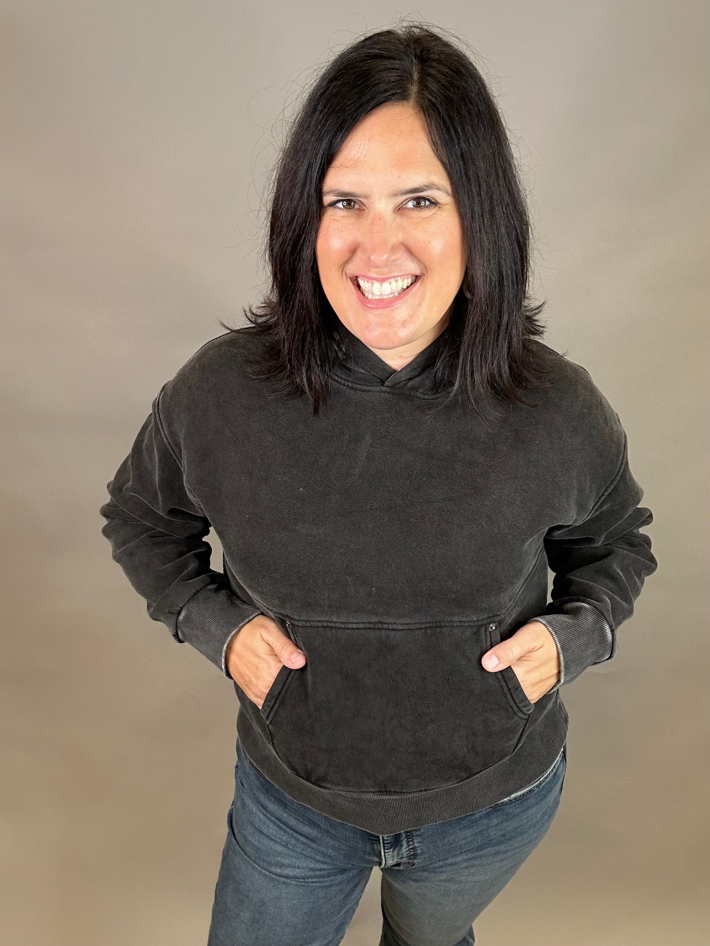 Black Cori Hoodie Top- Sweatshirts THREAD & SUPPLY
