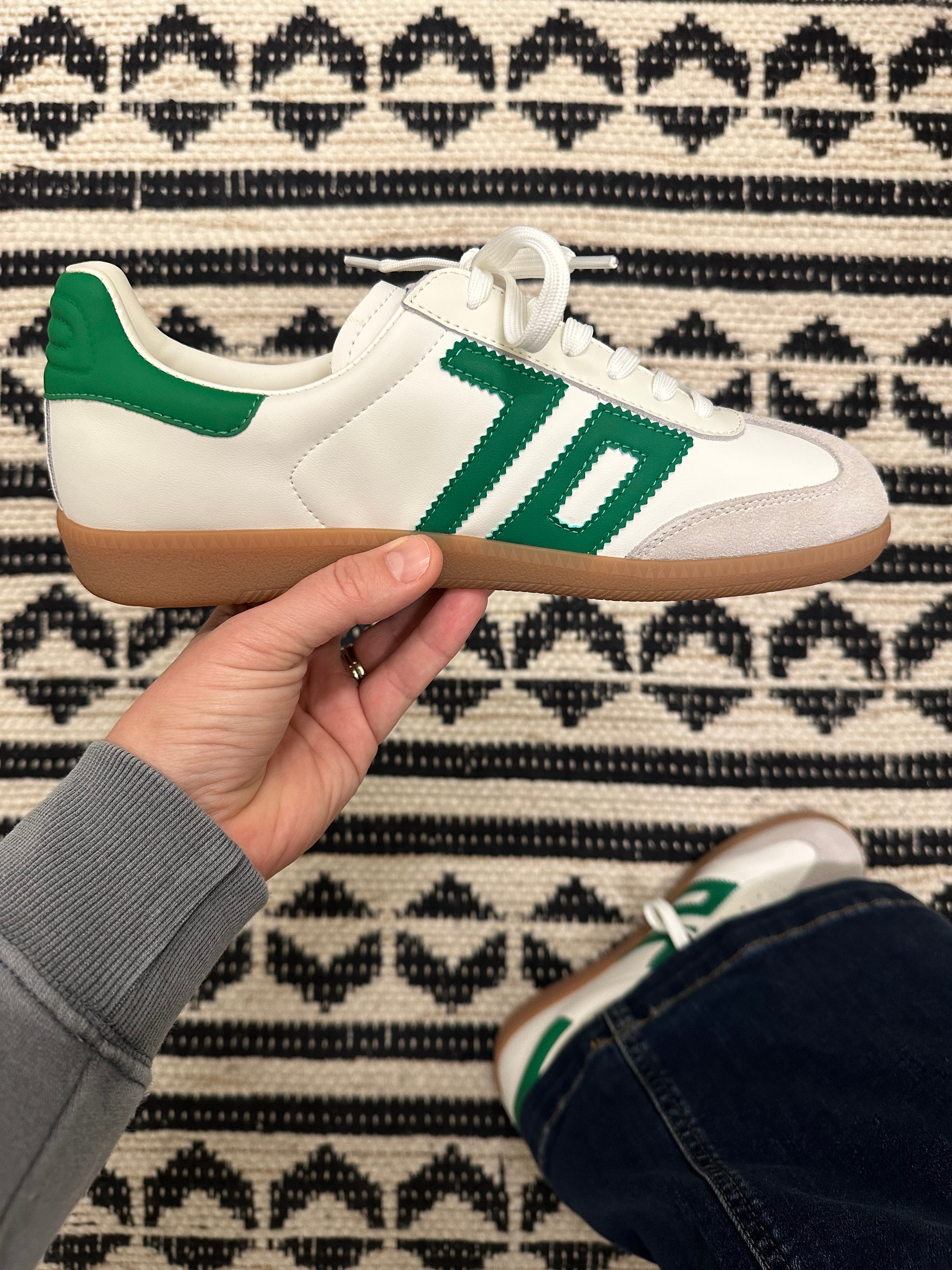 CLOUD White/Green Sneaker Shoes - Sneaker Back 70
