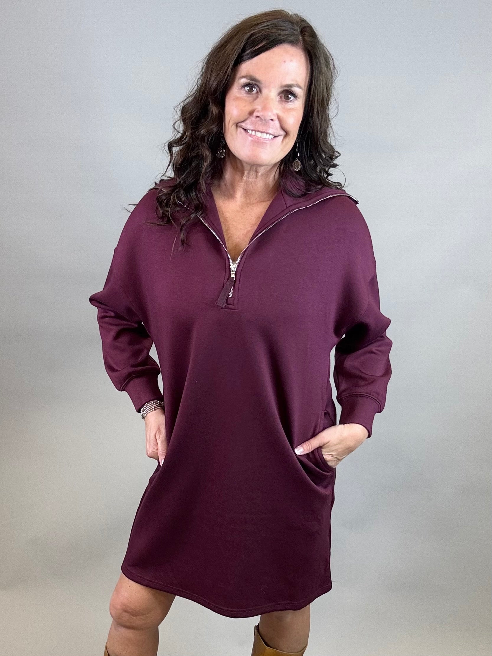 Port Modal Long Sleeve Dress Dresses P.CILL