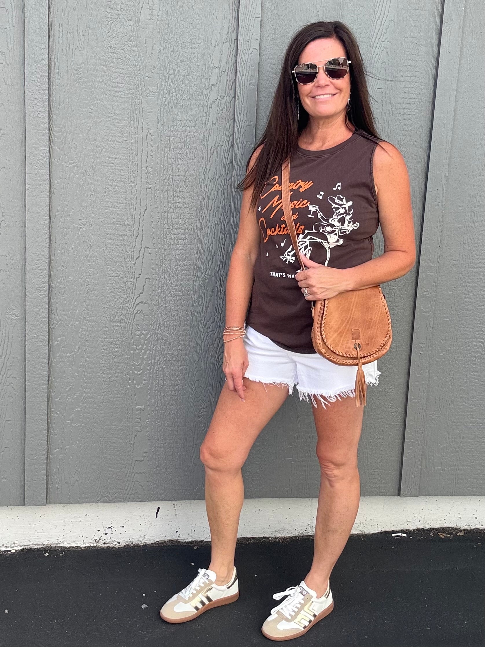 Country Music and Cocktails Tank Tops- Tanks HRT and LUV