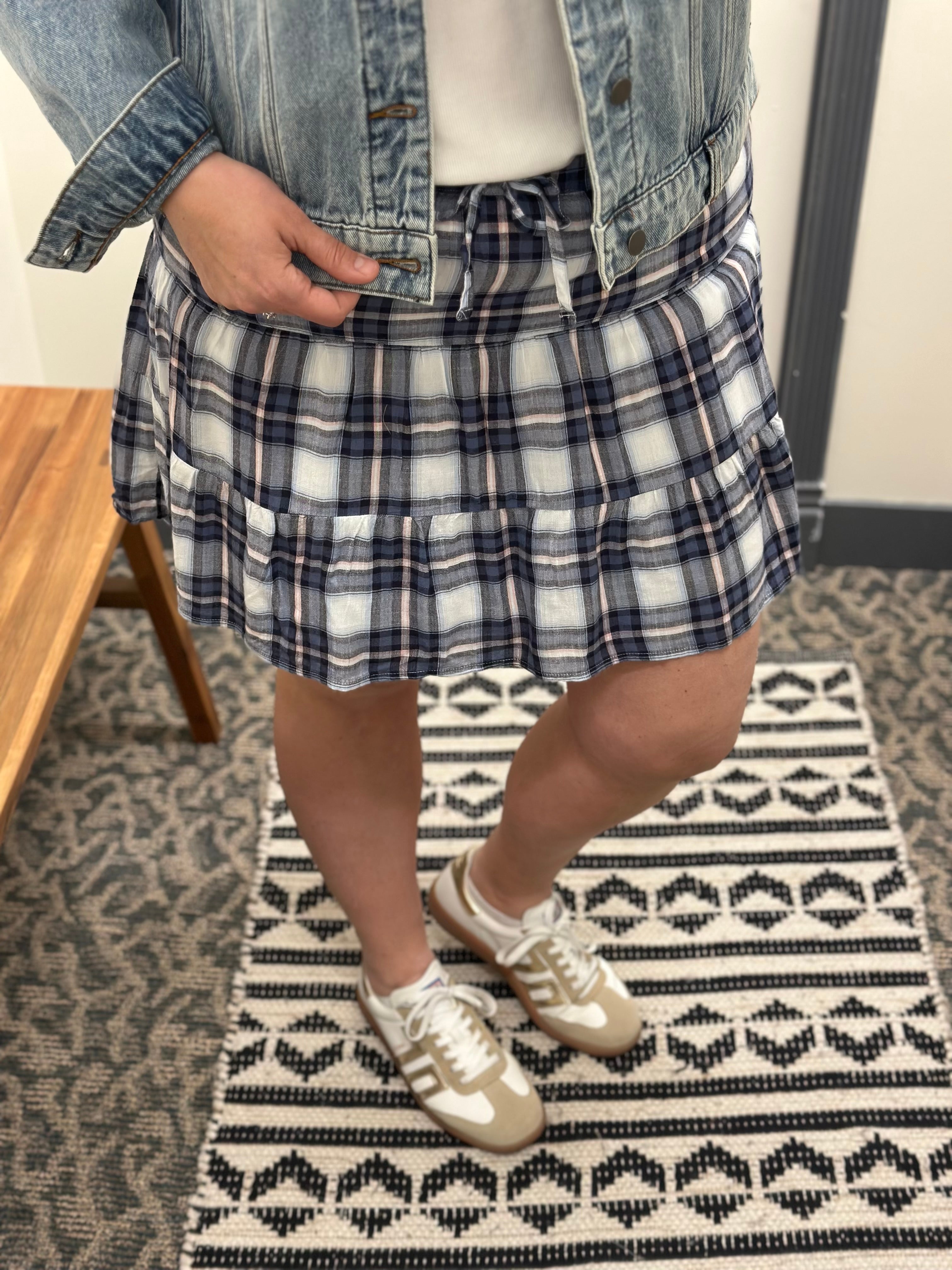 Campbell Tiered Skirt Bottom- Skirt FLAG AND ANTHEM