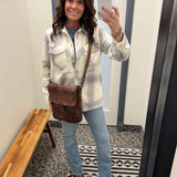 Ivory Brown Plaid Santa Fe Jacket