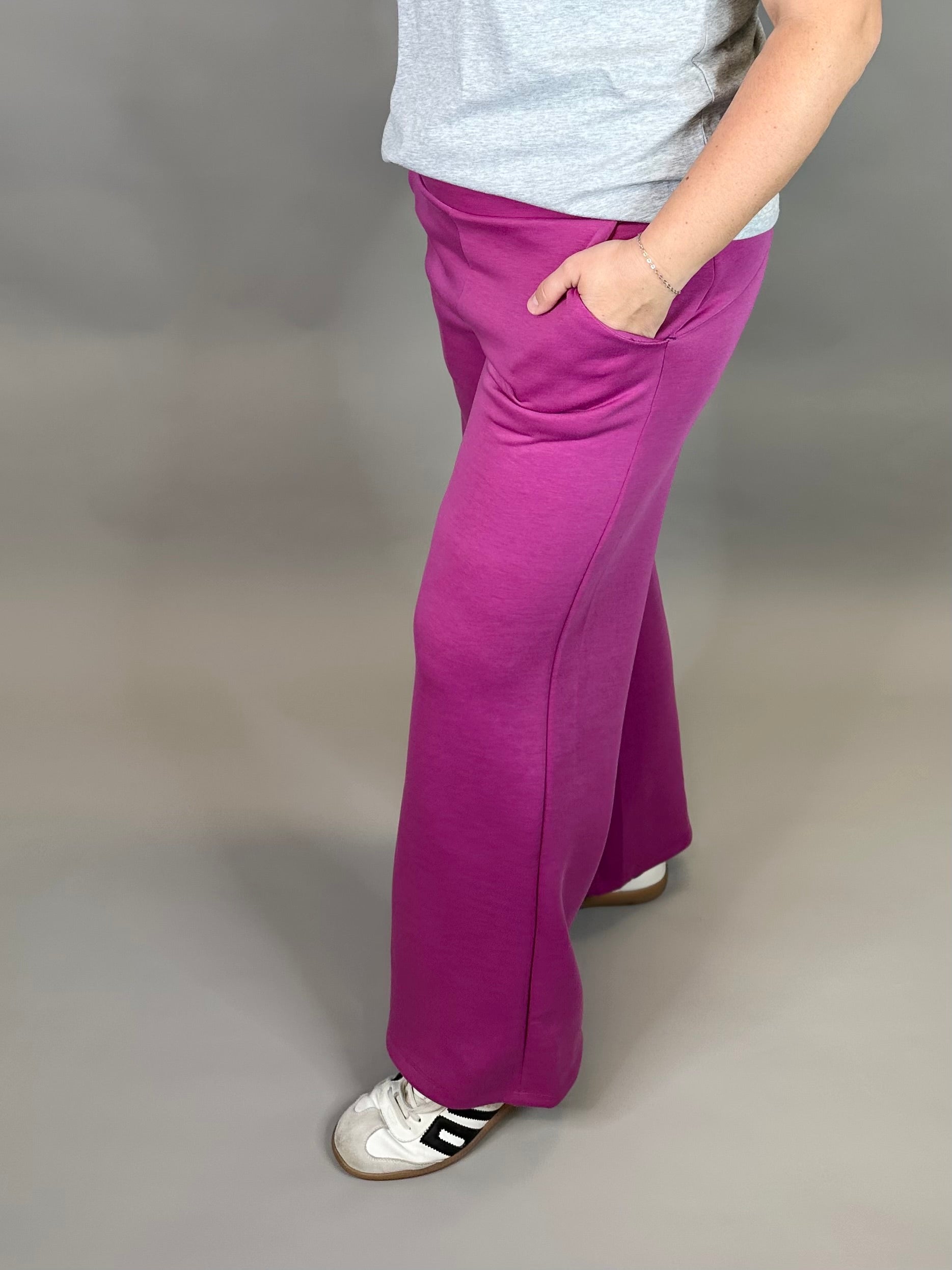Magenta Resort Pants Bottom- Pants DEAR SCARLETT